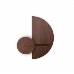 Nachtkastje ALBA - Semicircle-walnoot